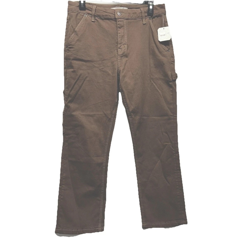 Altar'd State Women's 30 Brown Cotton Blend Cargo Painters Pants New (F4